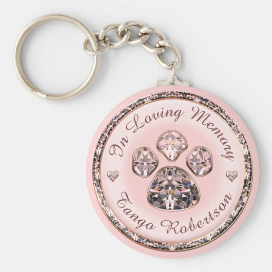  roze pit afdrukken sleutelhanger (Voorkant)