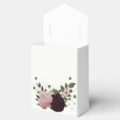 roze pit burgundy bloemen groen voor bruiloft bedankdoosjes (Geopend)