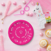 Roze pitch Pipe Papieren Bordje (Feest)