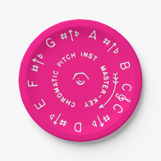 Roze pitch Pipe Papieren Bordje (Voorkant)