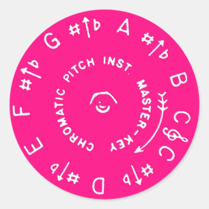 Roze pitch Pipe Ronde Sticker