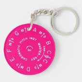 Roze pitch Pipe Sleutelhanger (Achterkant)