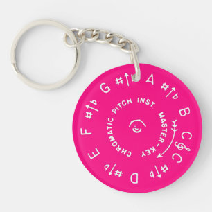 Roze pitch Pipe Sleutelhanger