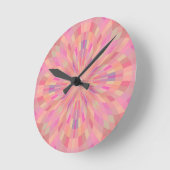 Roze Pixel 2 Ronde Klok (Hoek)