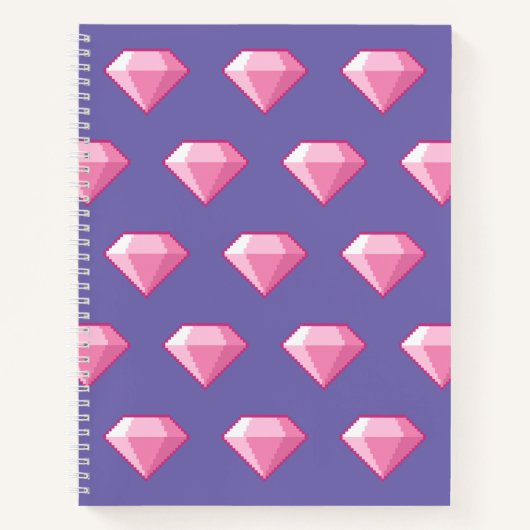 Roze Pixel Diamond Notitieboek (Voorkant)