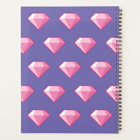 Roze Pixel Diamond Planner (Achterkant)