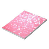 Roze Pixel Glans Notitieblok (Linkerzijde)