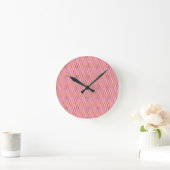 Roze Pixel Ronde Klok (Huis)