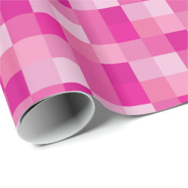 Roze pixelaatpatroon cadeaupapier