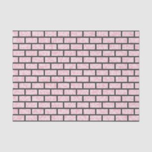 Roze Pixelated Computer Game Look Bricks Patroon Tissuepapier