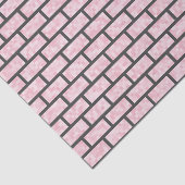 Roze Pixelated Computer Game Look Bricks Patroon Tissuepapier (Detail)