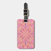Roze pixels 2 bagagelabel (Voorkant verticaal)