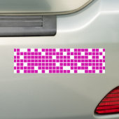 Roze pixels bumpersticker (Op auto)