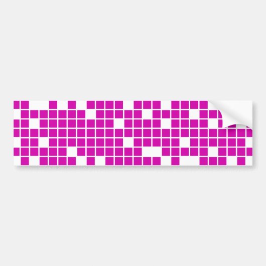 Roze pixels bumpersticker (Voorkant)