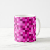 Roze Pixels Gedrukte Koffiemok Kop (Voorkant rechts)