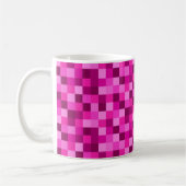 Roze Pixels Gedrukte Koffiemok Kop (Links)