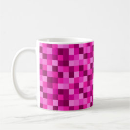 Roze Pixels Gedrukte Koffiemok Kop