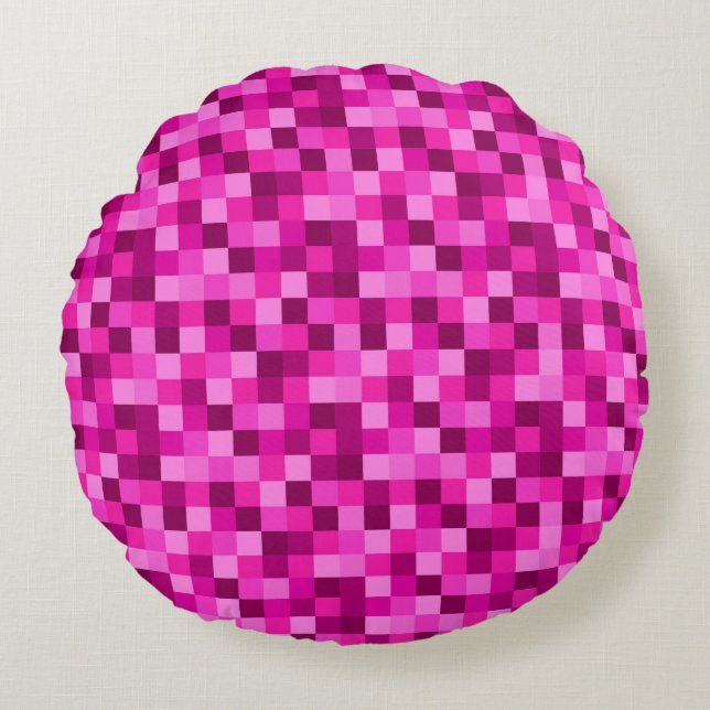 Roze Pixels Stijlvolle Worp Kussen Minecraft Ontwe (Voorkant)