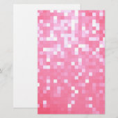 Roze pixelsprankeling briefpapier (Voorkant / Achterkant)