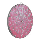 Roze pixelsprankeling dartbord (Voorkant Links)