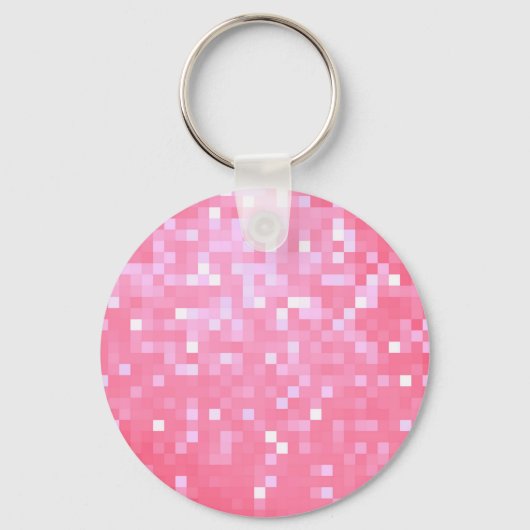 Roze pixelsprankeling sleutelhanger (Voorkant)