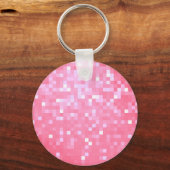 Roze pixelsprankeling sleutelhanger (Voorkant)