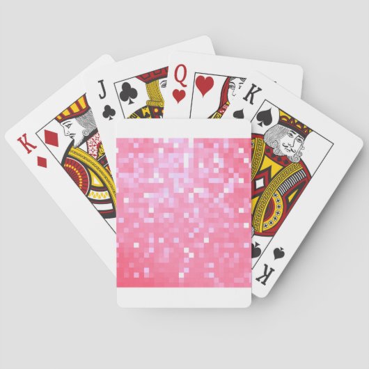 Roze pixelsprankeling speelkaarten (Achterkant)