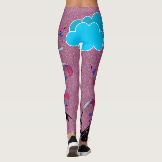 Roze Pixie Dust Paragliding Leggings (Achterkant)