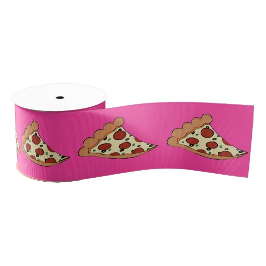 Roze pizzakgesneden betonlint grosgrain lint (Spoel)