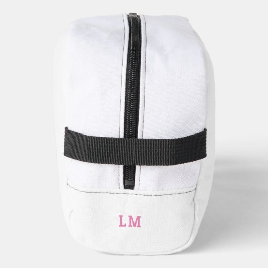 Roze PKBL Social Club Crest Monogram Pickleball Toilettasje (Links)