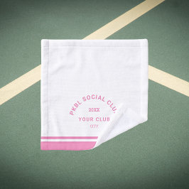 Roze PKBL Social Club Crest Pickleball Gezicht Washandje