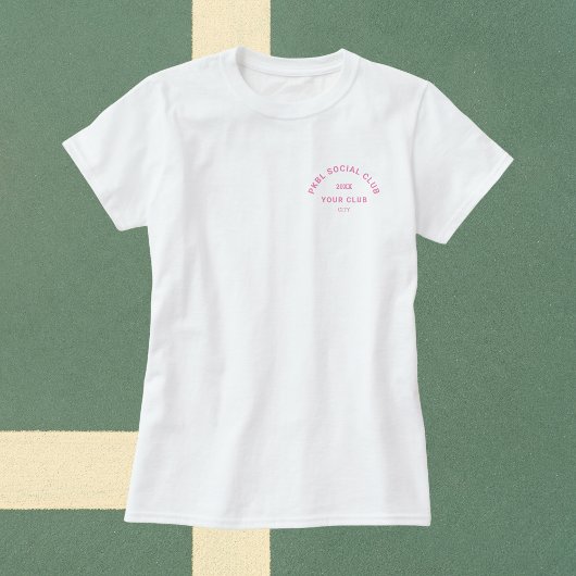 Roze PKBL Social Club Crest Pickleball T-shirt
