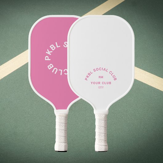 Roze PKBL Social Club Monogram Crest Pickleball Paddle