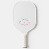 Roze PKBL Social Club Monogram Crest Pickleball Paddle (Voorkant)