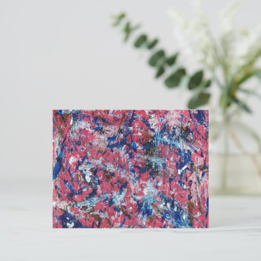 Roze plaat Abstract Briefkaart (Staand voorkant)