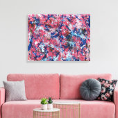Roze plaat Abstract Canvas Afdruk (Insitu (Woonkamer))