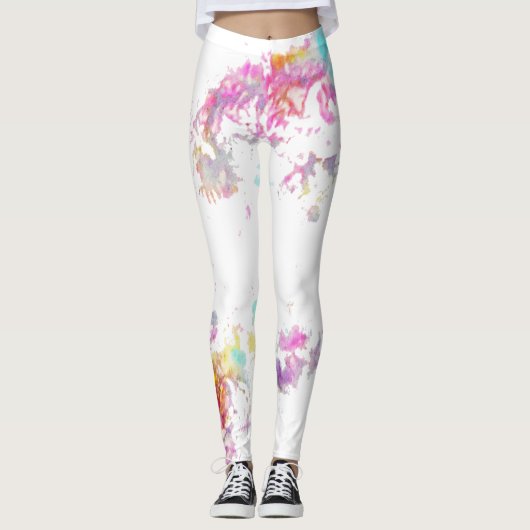 Roze plaat leggings (Voorkant)