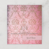 Roze - plaatskaart plaatskaartje (Buitenkant ongevouwen)