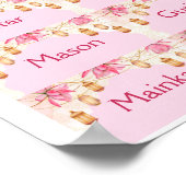 Roze plaatskaarten sjabloon poster (Hoek)