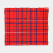 Roze Plaid Fleece Deken (Voorkant (Horizontaal))
