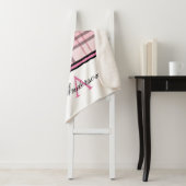 Roze Plaid Gepersonaliseerd Sherpa Deken (In situ)