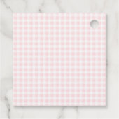 Roze Plaid Nautical Baby Meisje Baby shower Bedankjes Labels (Achterkant)