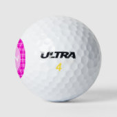 Roze Plaid Pijl Custom Monogram Golf Ballen (Logo)