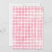 Roze plaid pompoen patch verjaardag kaart (Achterkant)