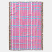Roze Plaid Pop Deken (Voorkant Verticaal)