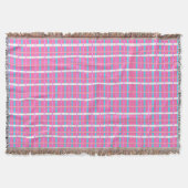 Roze Plaid Pop Deken (Voorkant)