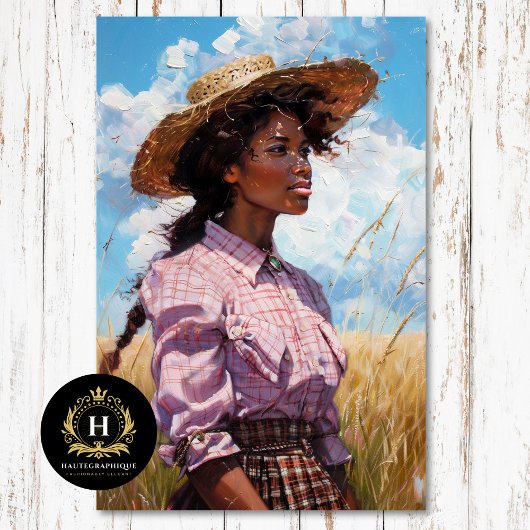 Roze Plaid Prairie Meisje  Country Découpage Tissuepapier