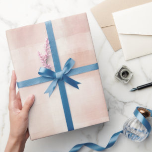 Roze Plaid Strepen Cadeaupapier