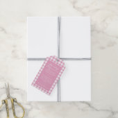 Roze Plaid Sudderpot Kit Cadeaulabel (Met Touw)
