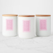Roze Plaid Sudderpot Kit Label Voedselcontainer Etiket (Flessen)